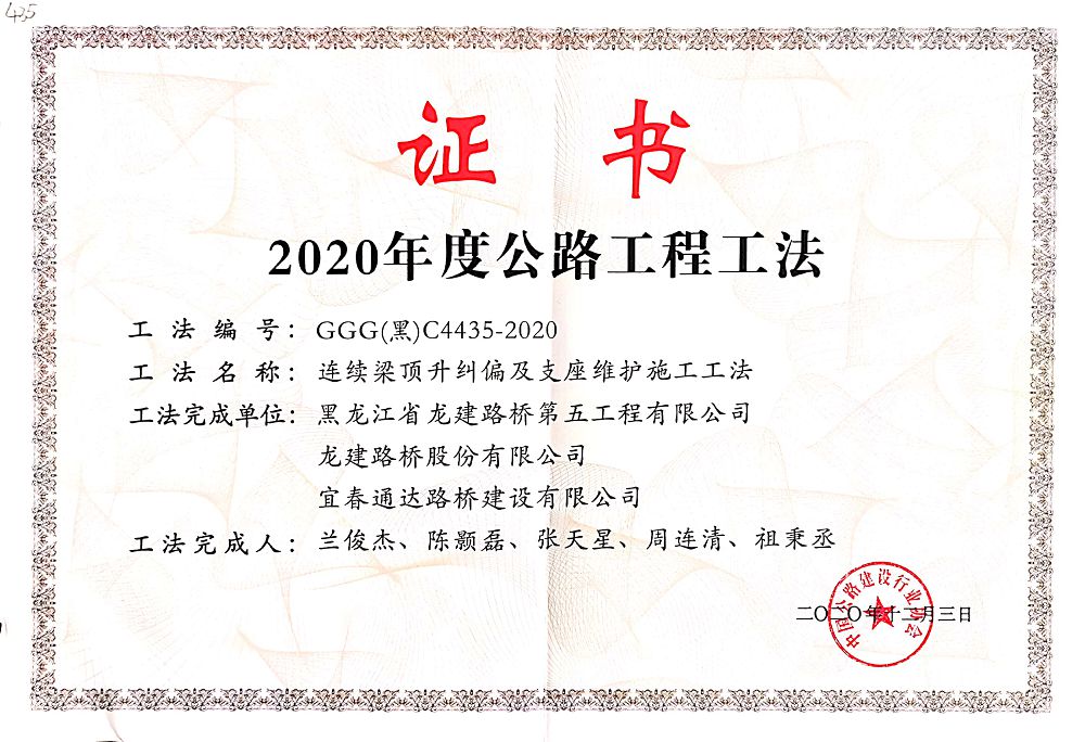 2020連續(xù)梁頂升糾偏及支座維護(hù)施工工法